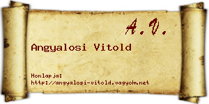 Angyalosi Vitold névjegykártya
